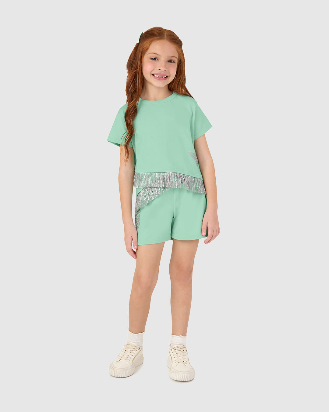 Conjunto Infantil Menina Blusa Com Franjas Brilho - Carnaval Malwee Kids - Imagem 22