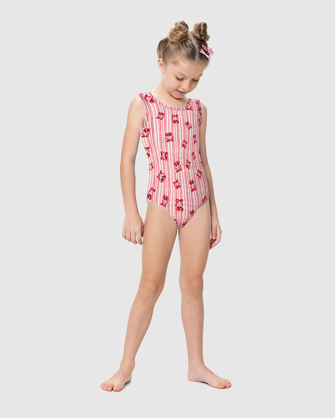 Maiô Infantil Menina Estampado Em Malha UV50+ Malwee Kids - Imagem 5