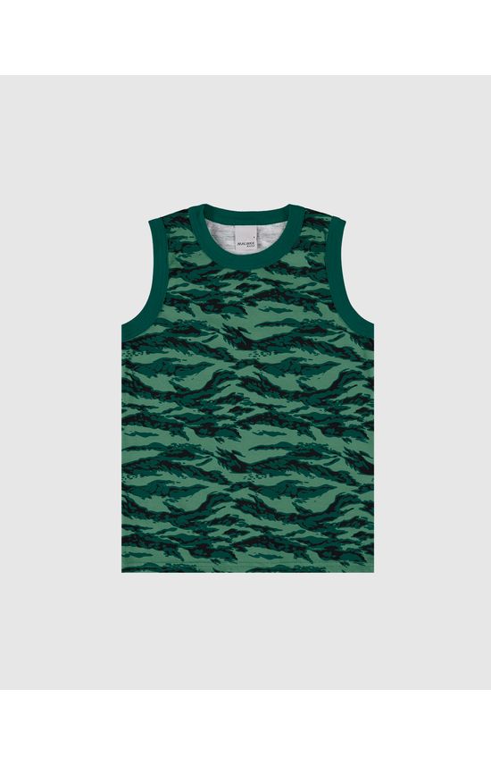 Regata Infantil Menino Estampada Em Algodão Malwee Kids