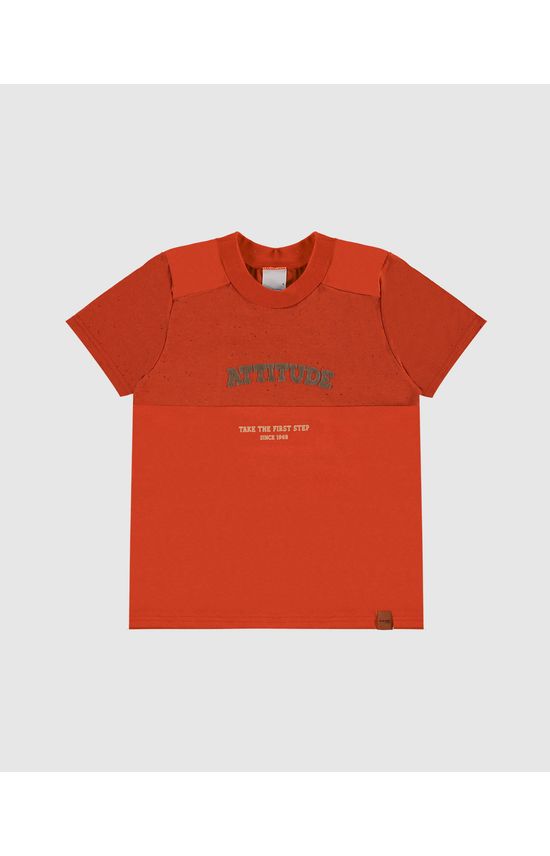 Camiseta Infantil Menino Estampa Attitude Aveludada Em Algodão Malwee Kids