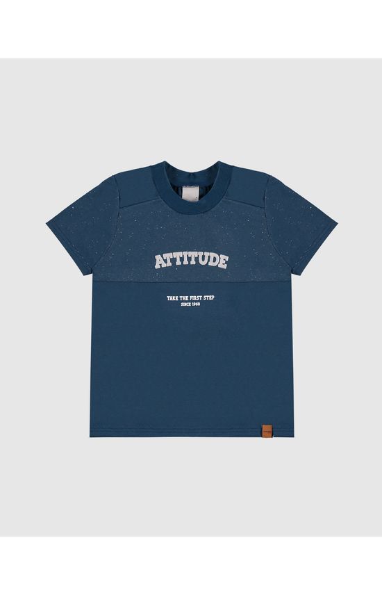 Camiseta Infantil Menino Estampa Attitude Aveludada Em Algodão Malwee Kids