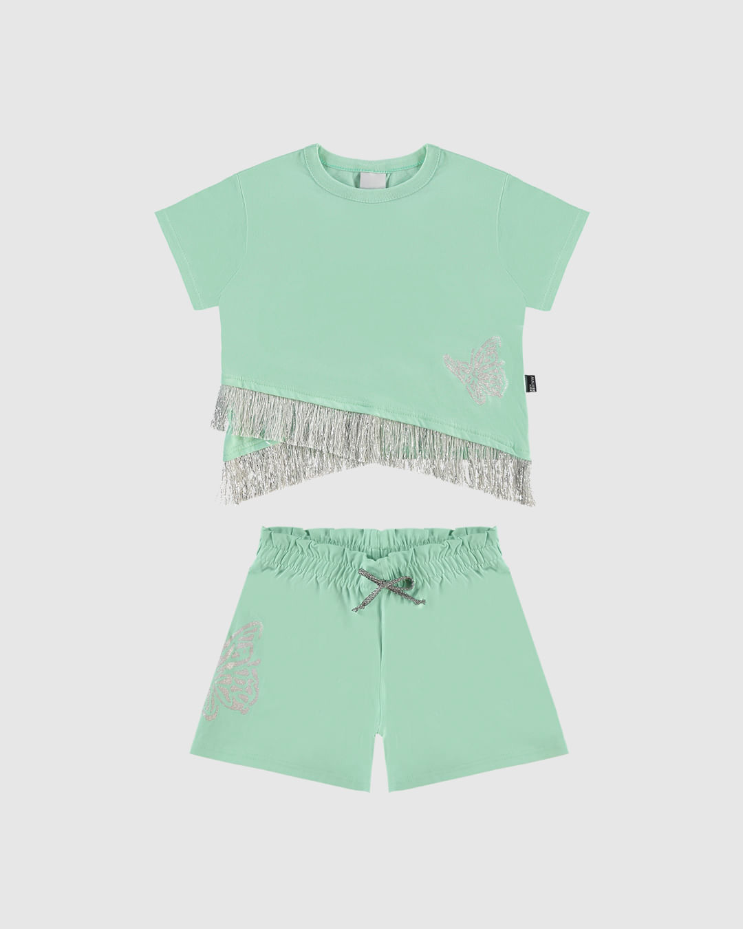 Conjunto Infantil Menina Blusa Com Franjas Brilho - Carnaval Malwee Kids - Imagem 5