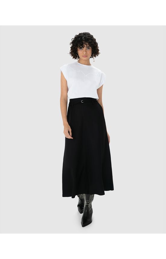 T-Shirt Feminina Muscle Tee Bordado Frontal Em Algodão - ENFIM