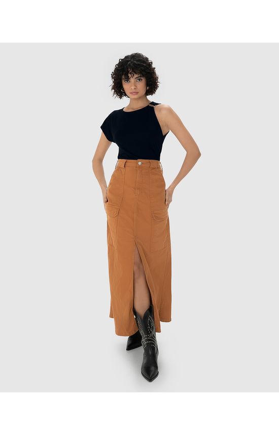 Blusa Feminina Assimétrica Argola Frontal Em Viscose Stretch - ENFIM
