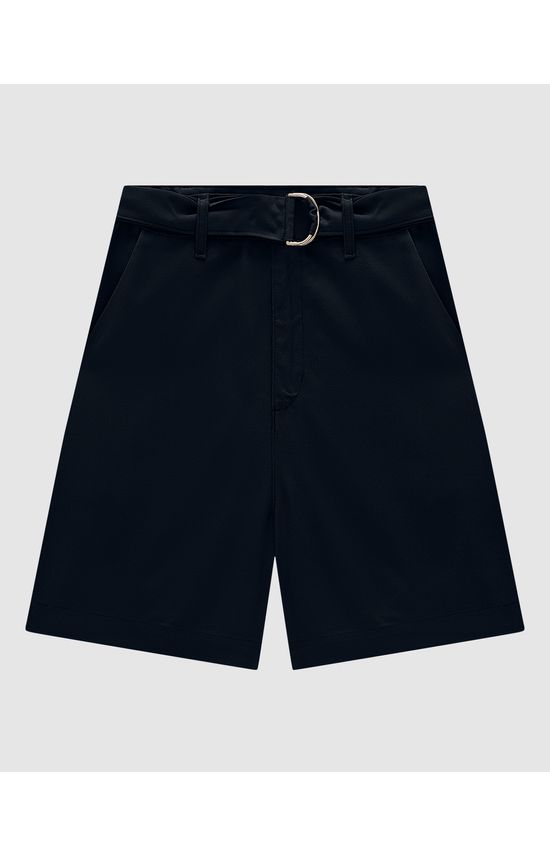Bermuda Feminina Alfaiataria Com Cinto Em Crepe - ENFIM