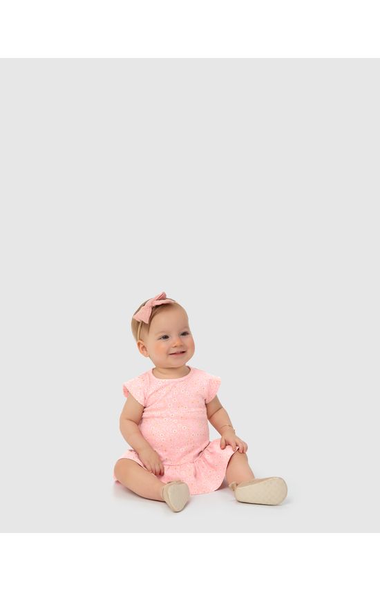 Vestido Body Menina Estampado Em Algodão - Carinhoso