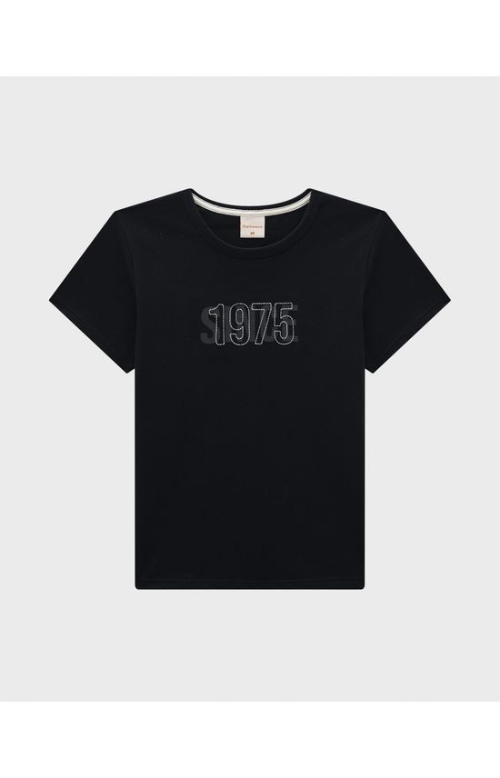 Camiseta Menino Estampa Frontal Bordada Em Algodão - Carinhoso