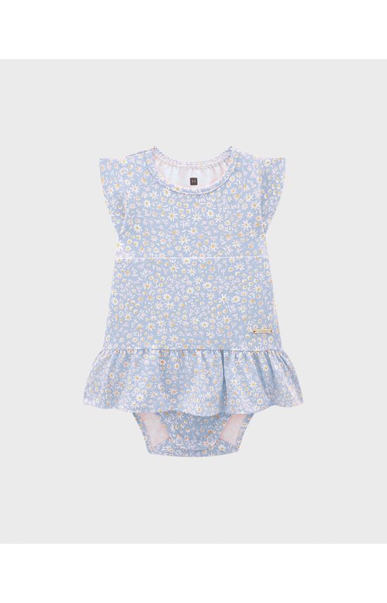 Vestido Body Menina Estampado Em Algodão - Carinhoso