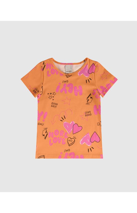 Blusa Infantil Menina Estampada Em Algodão Malwee Kids