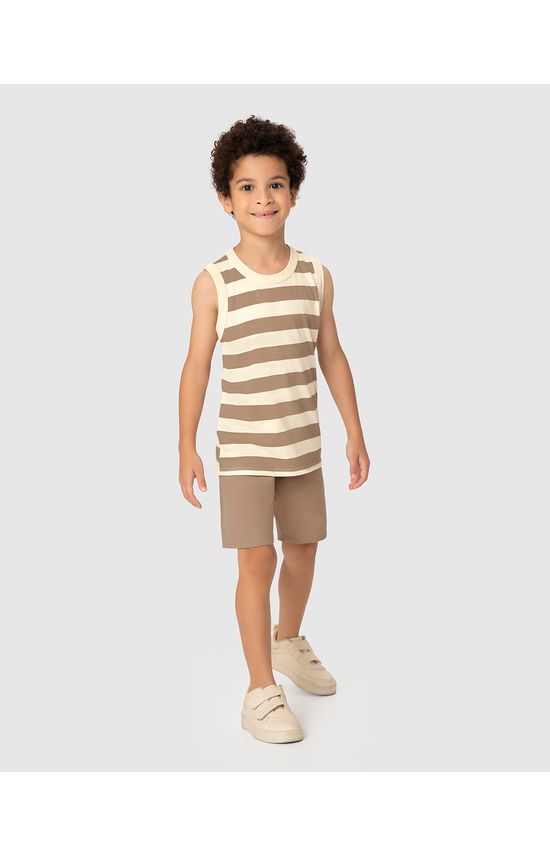 Regata Infantil Menino Estampada Em Algodão Malwee Kids