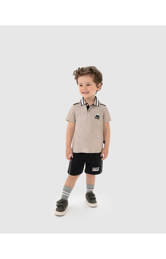 Conjunto Infantil Menino Camisa Polo Em Malha Botonê Malwee Kids