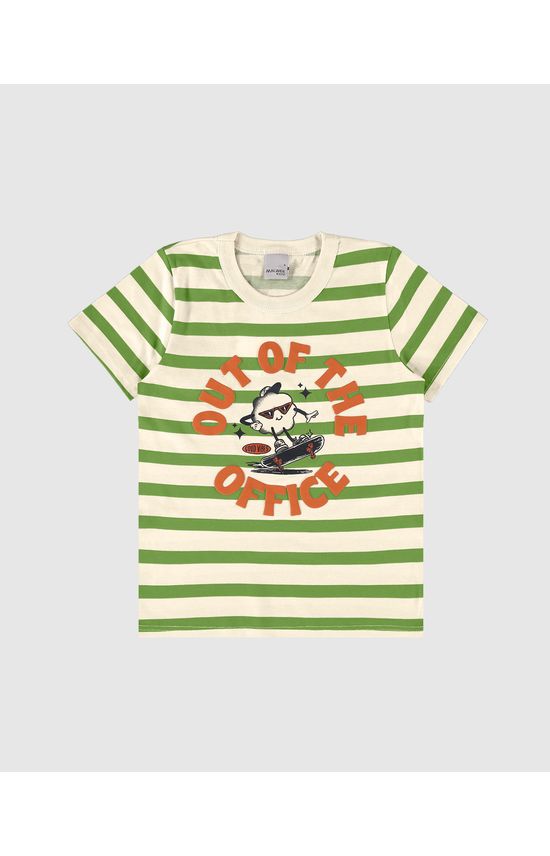 Camiseta Infantil Menino Listrada Out Of The Office Em Algodão Malwee Kids