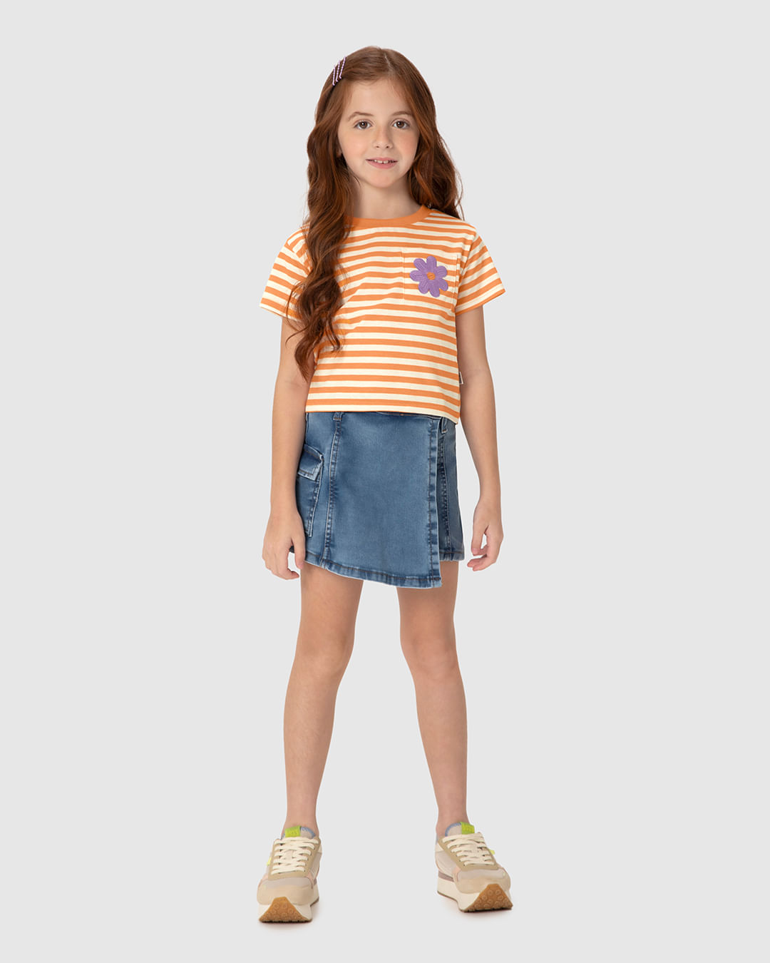 Blusa Infantil Menina Box Listrada Em Algodão Malwee Kids