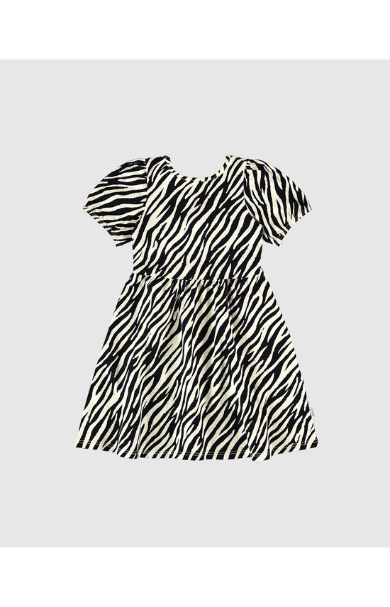 Vestido Infantil Estampa Animal Print Em Algodão Malwee Kids