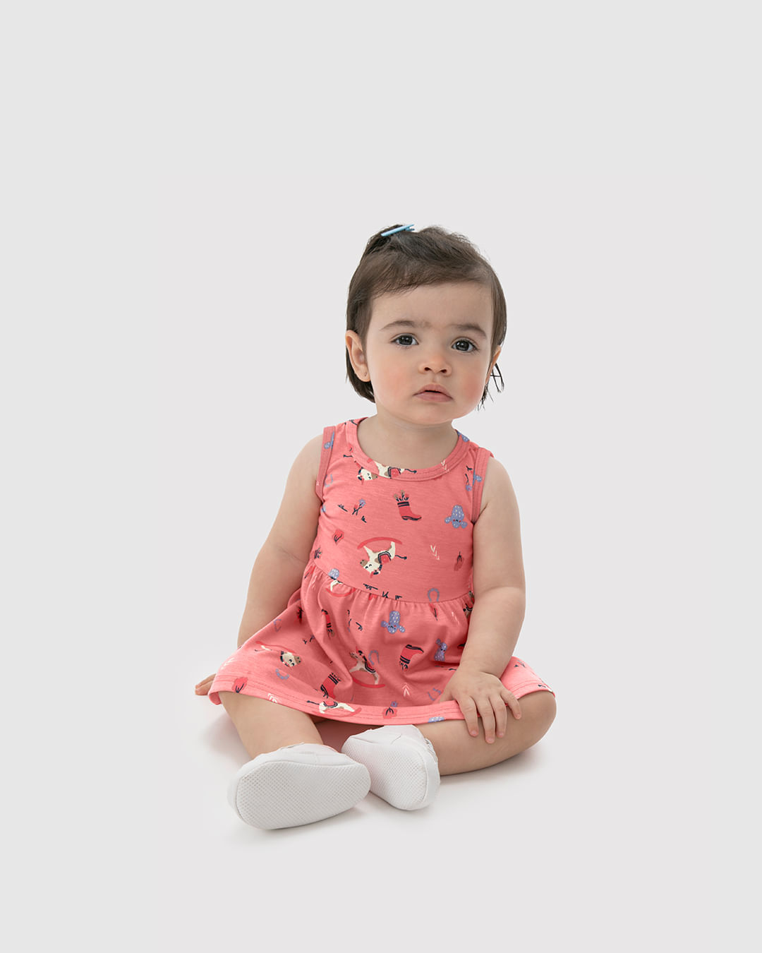 Vestido Infantil Rodado Estampado em Algodão Malwee Kids