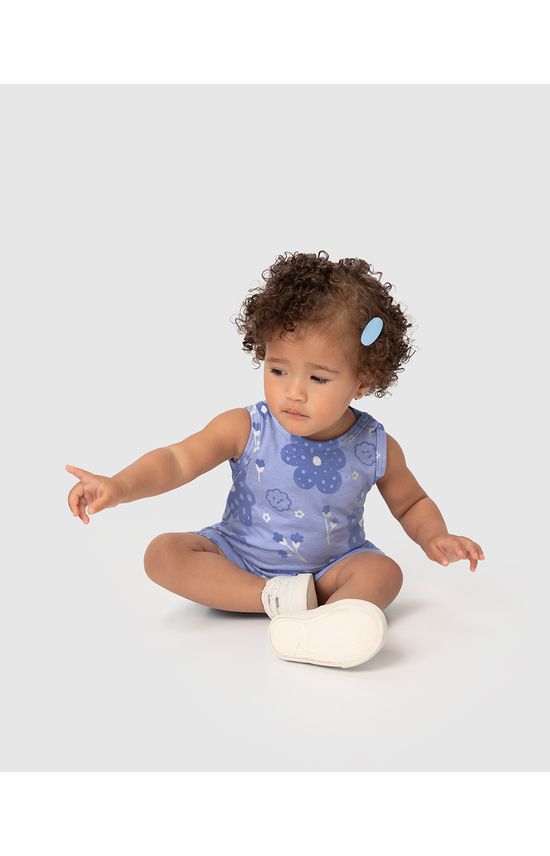 Macaquinho Infantil Menina Regata Em Algodão Malwee Kids