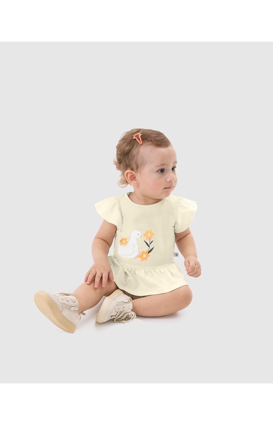 Conjunto Infantil Menina Blusa Com Babados + Shorts Em Algodão Malwee Kids