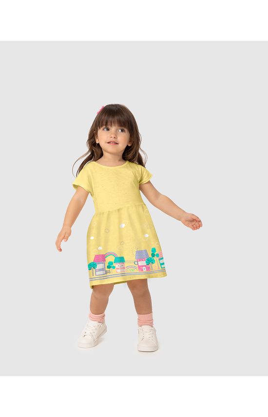 Vestido Infantil Rodado Em Malha Botonê Malwee Kids