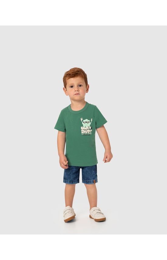 Camiseta Infantil Menino Play And Enjoy Em Algodão Malwee Kids