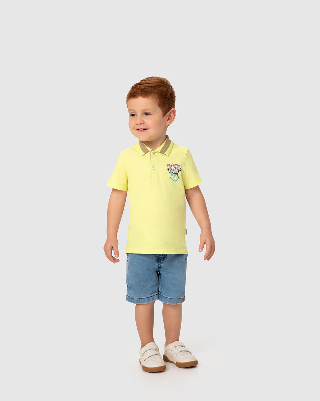 Camisa Polo Infantil Menino Super Fun Em Algodão Malwee Kids - Imagem 3
