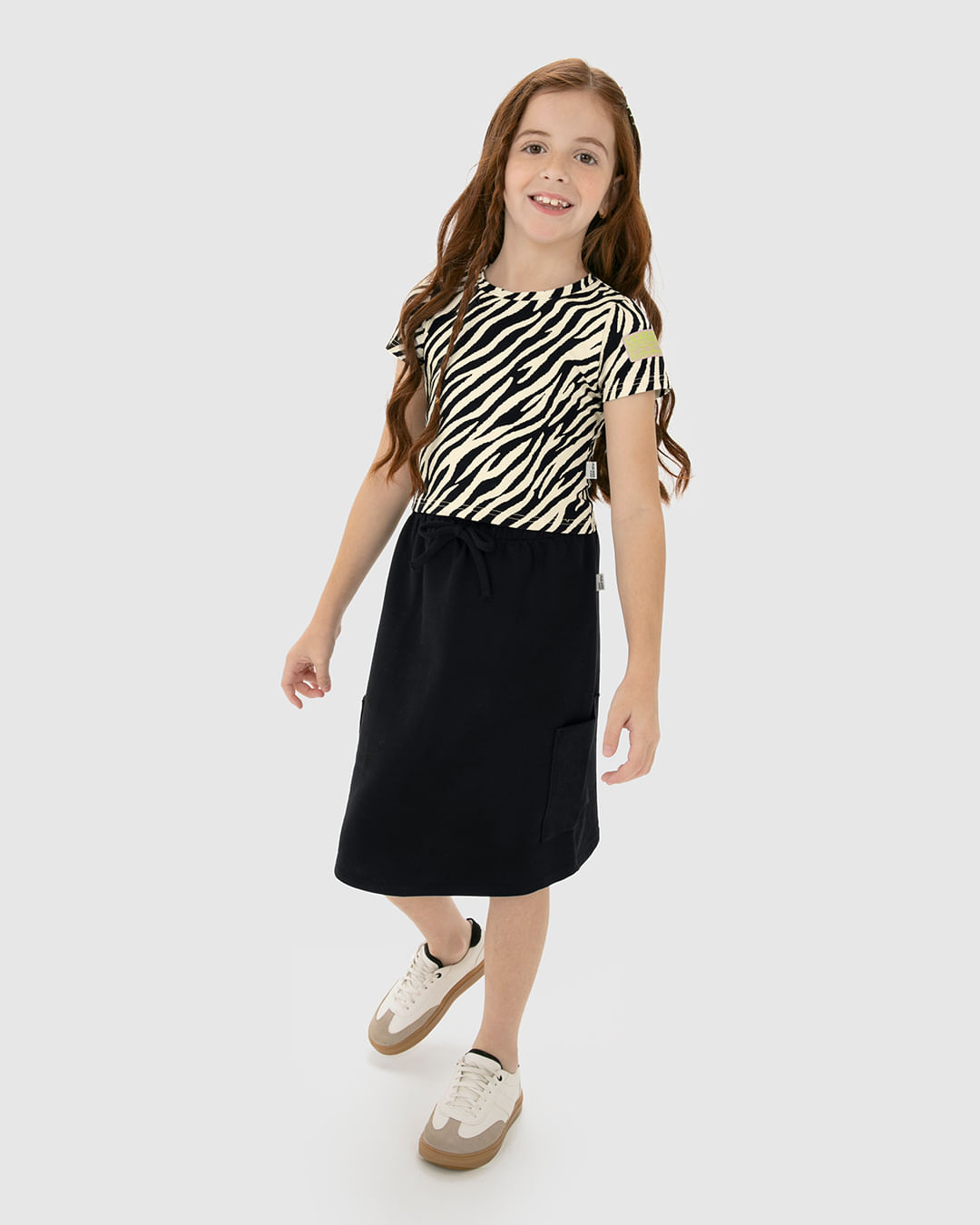 Conjunto Infantil Menina Blusa Animal Print + Saia Midi Cargo Malwee Kids - Imagem 5