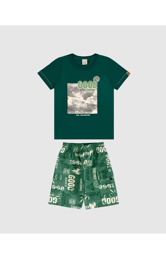 Conjunto Infantil Menino Make It Good Em Algodão Malwee Kids