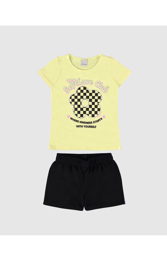 Conjunto Infantil Menina Self Love Club Em Algodão Malwee Kids