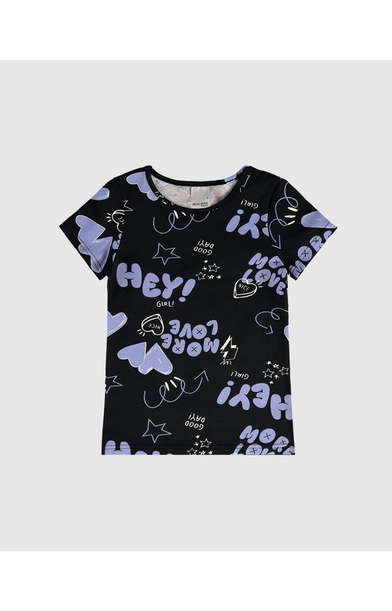 Blusa Infantil Menina Estampada Em Algodão Malwee Kids