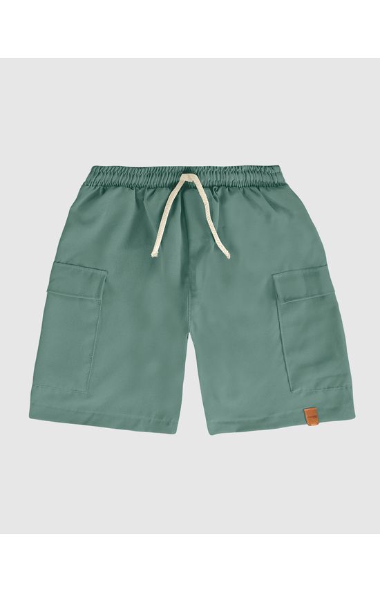 Bermuda Infantil Menino Bolsos Laterais Em Microfibra Malwee Kids