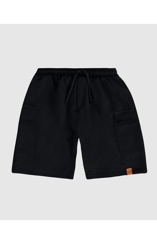 Bermuda Infantil Menino Bolsos Laterais Em Microfibra Malwee Kids