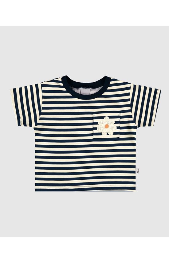 Blusa Infantil Menina Box Listrada Em Algodão Malwee Kids