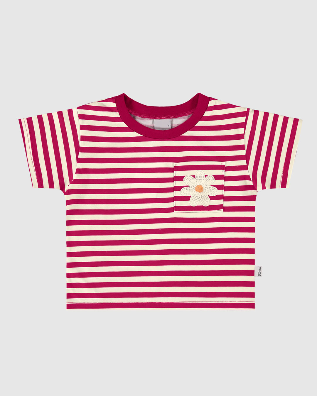 Blusa Infantil Menina Box Listrada Em Algodão Malwee Kids - Imagem 2