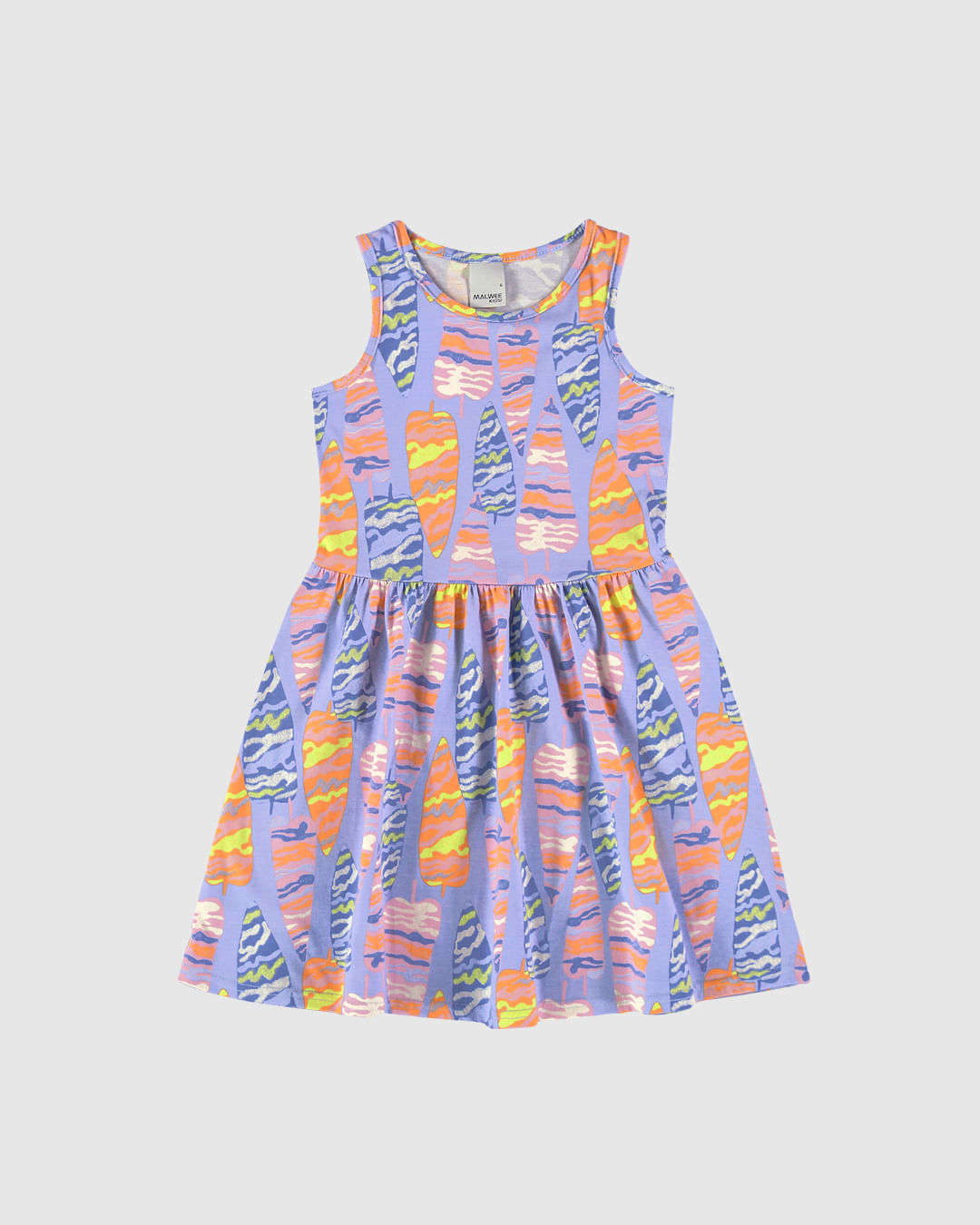 Vestido Infantil Estampado Em Algodão Malwee Kids