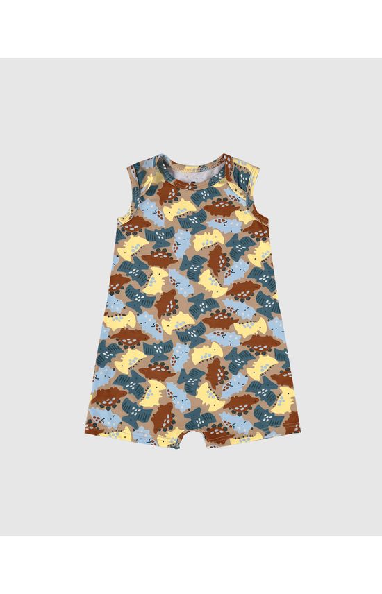 Macaquinho Infantil Menino Estampado Em Algodão Malwee Kids