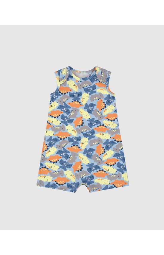 Macaquinho Infantil Menino Estampado Em Algodão Malwee Kids
