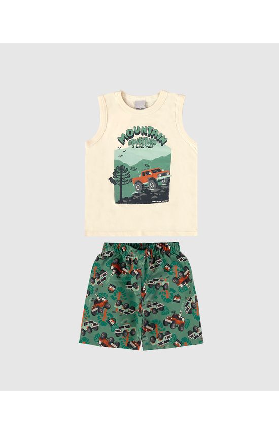 Conjunto Infantil Menino Regata Mountain Adventure Em Algodão Malwee Kids