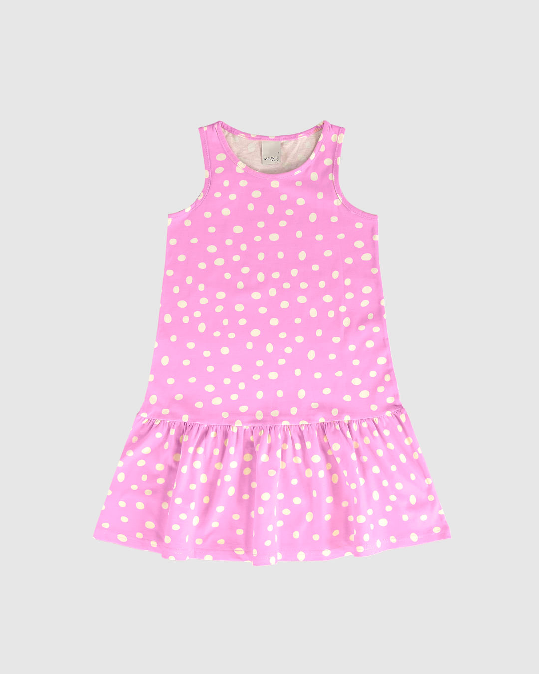 Vestido Infantil Barra Franzida Estampado Em Algodão Malwee Kids - Imagem 4