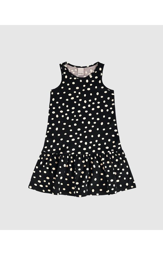 Vestido Infantil Barra Franzida Estampado Em Algodão Malwee Kids