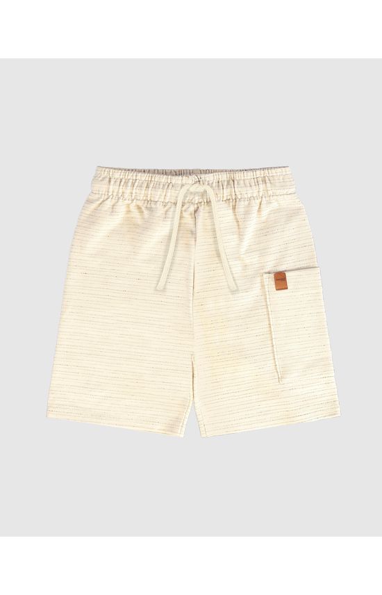 Bermuda Infantil Menino Bolso Lateral Em Malha Texturizada Malwee Kids