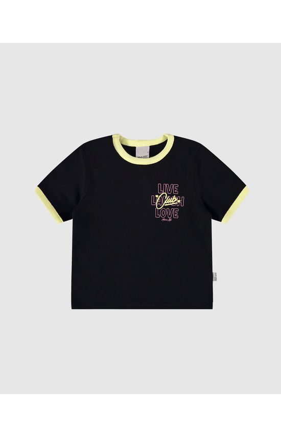 Blusa Infantil Menina Estampa Com Puff Em Ribana Malwee Kids