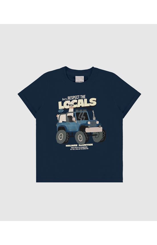 Camiseta Infantil Menino Respect The Locals Em Algodão Malwee Kids