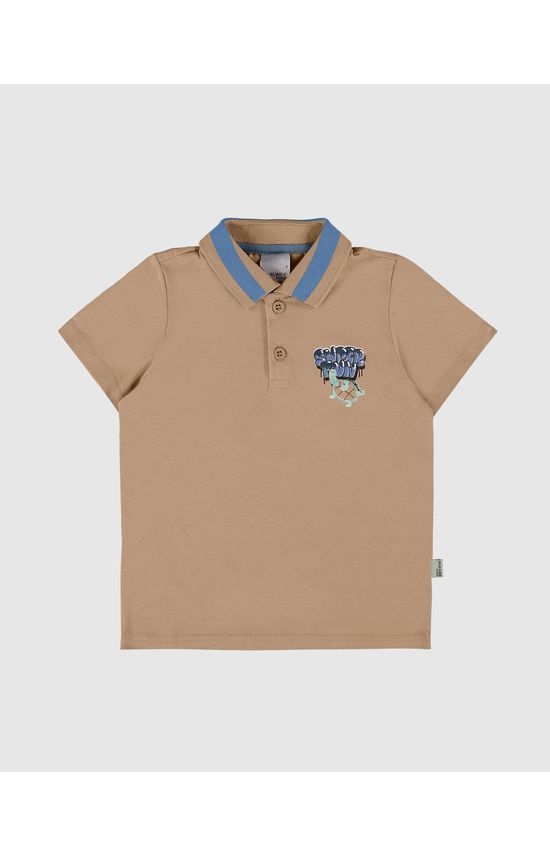 Camisa Polo Infantil Menino Super Fun Em Algodão Malwee Kids