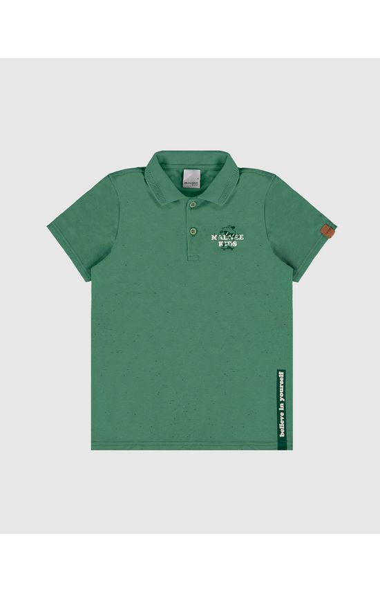 Camisa Polo Infantil Menino Com Estampa Em Malha Botonê Malwee Kids