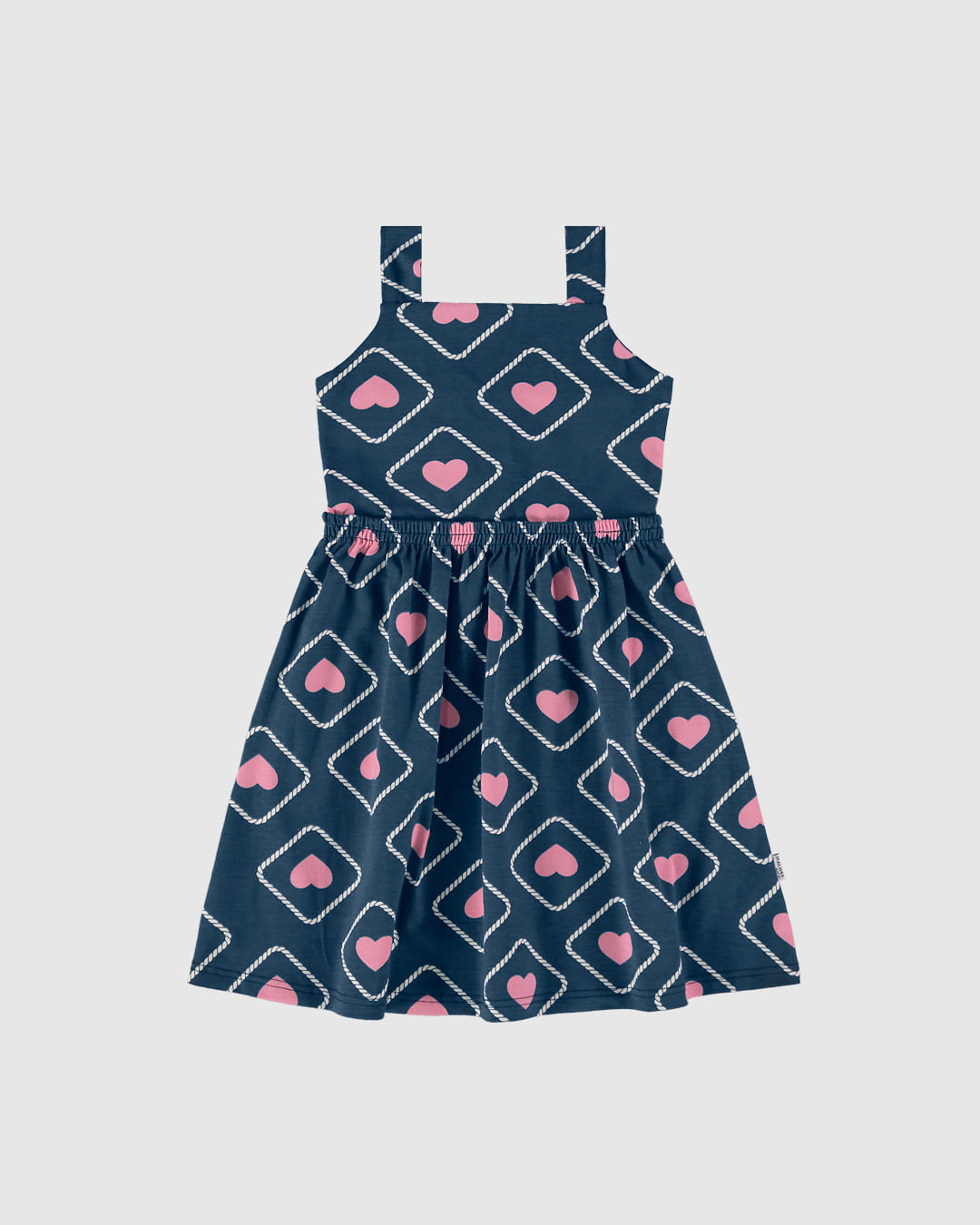 Vestido Infantil Acinturado Decote Reto Em Algodão Malwee Kids - Imagem 20