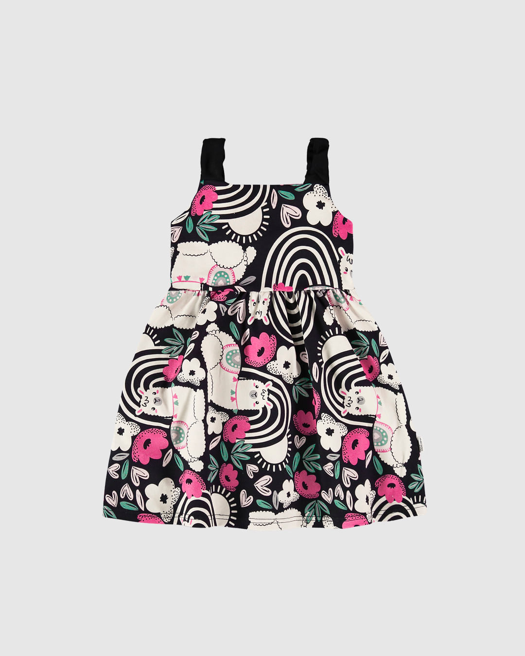 Vestido Infantil Estampa Lhama Em Algodão Malwee Kids - Imagem 11