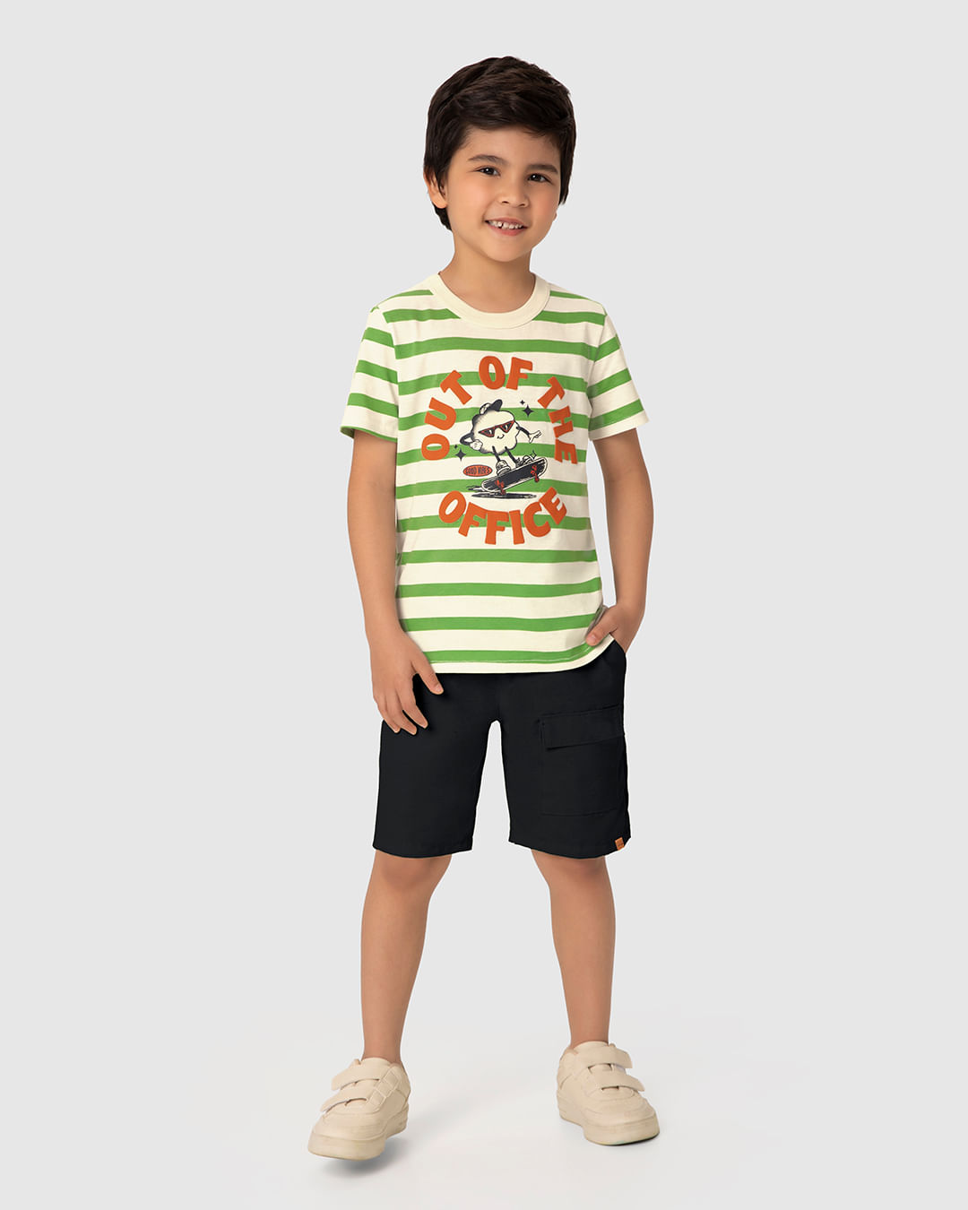 Camiseta Infantil Menino Listrada Out Of The Office Em Algodão Malwee Kids - Imagem 8