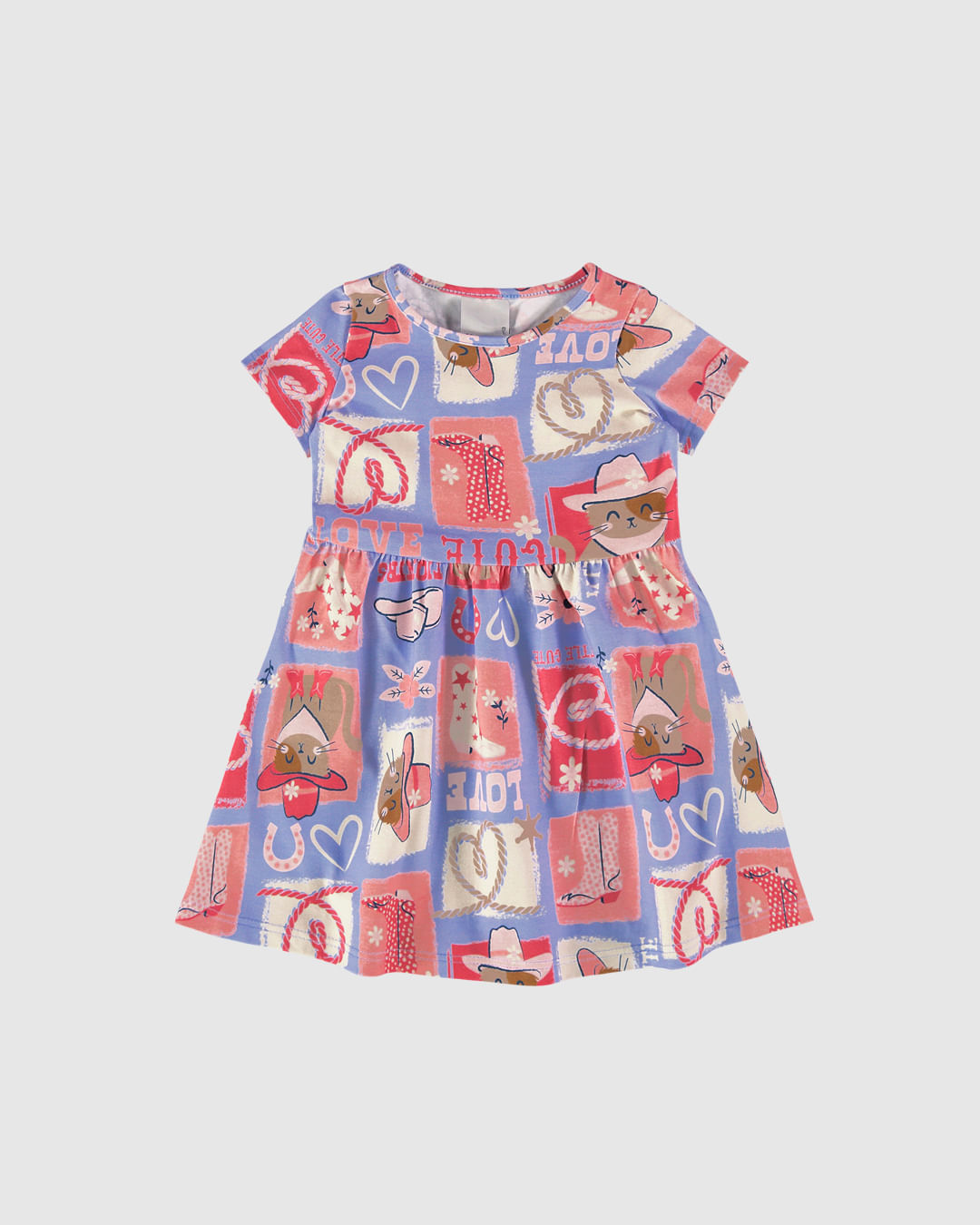 Vestido Infantil Rodado Com Estampa Em Algodão Malwee Kids - Imagem 10