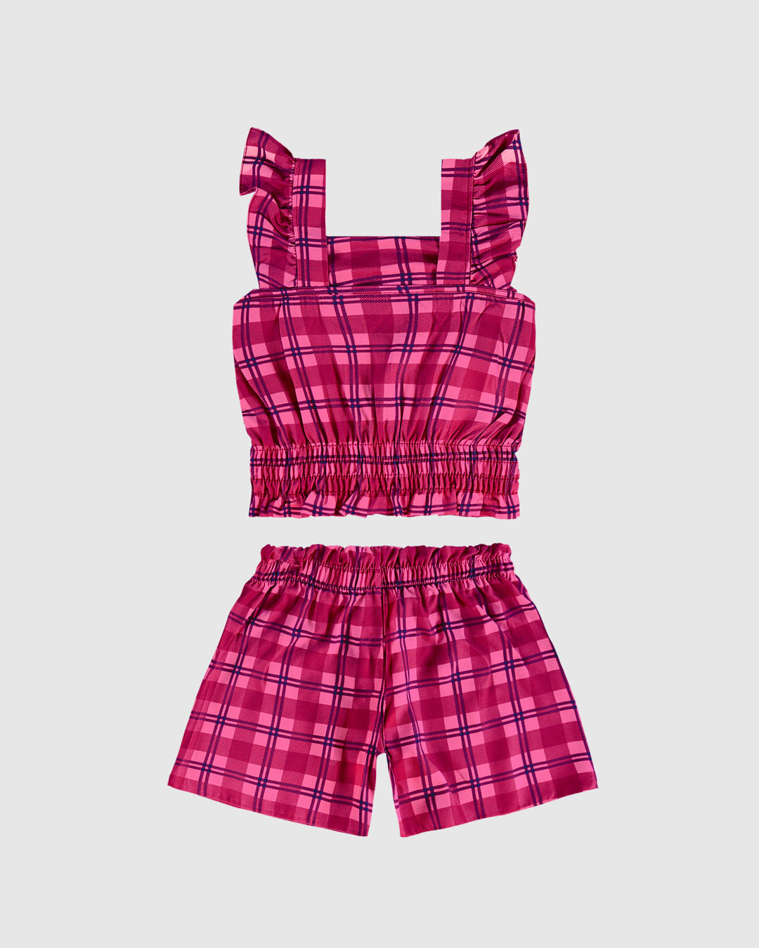 Conjunto Infantil Menina Estampa Xadrez Em Viscose Malwee Kids - Imagem 14