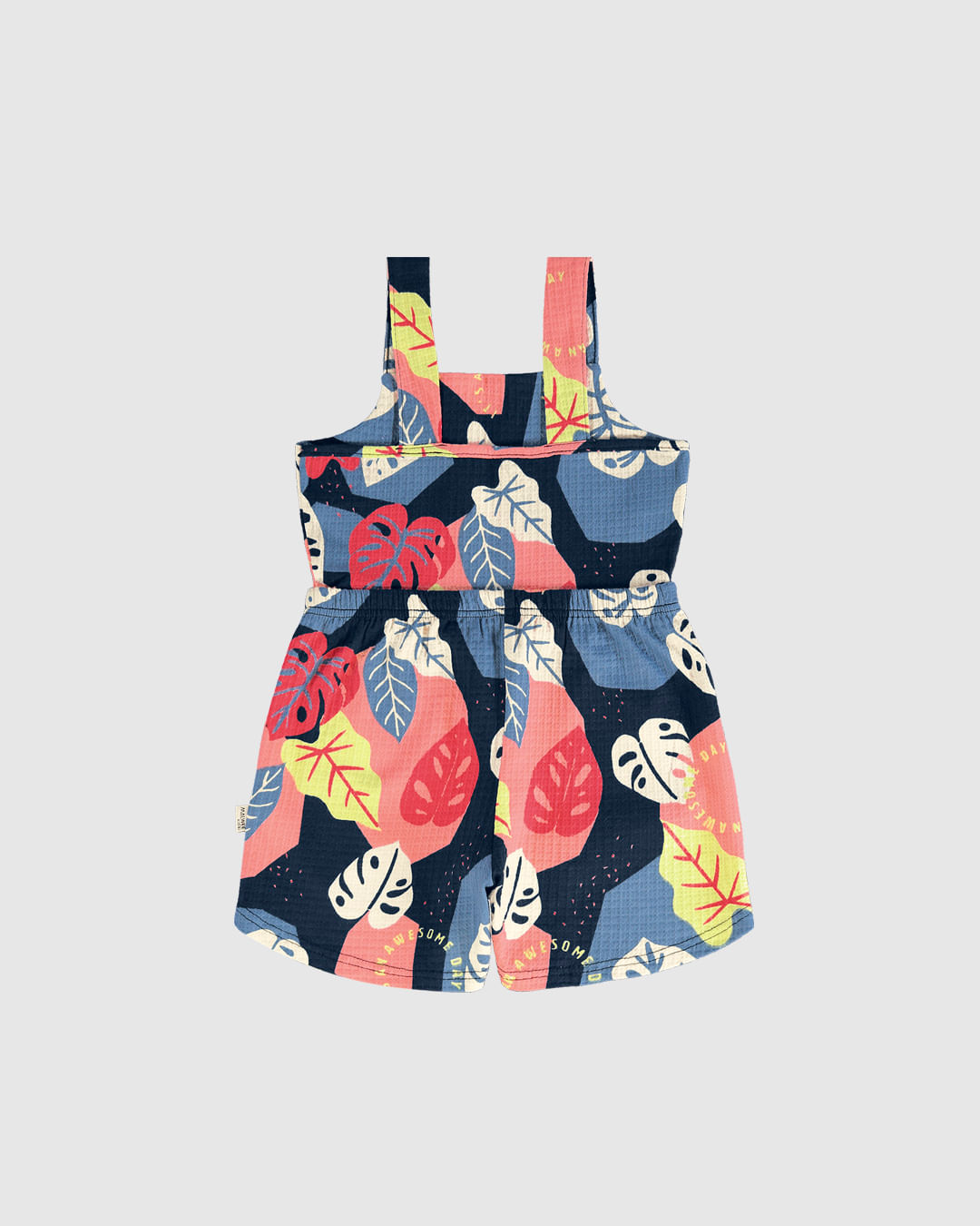 Macaquinho Infantil Menina Decote Quadrado Em Malha Texturizada Malwee Kids - Imagem 4