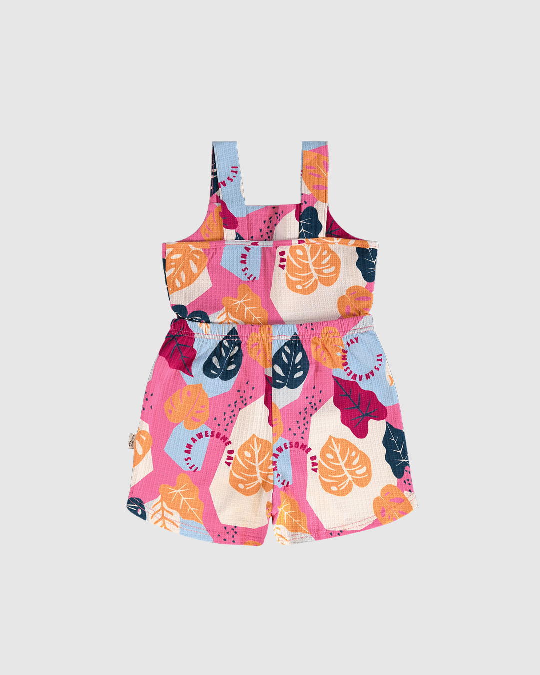 Macaquinho Infantil Menina Decote Quadrado Em Malha Texturizada Malwee Kids - Imagem 4